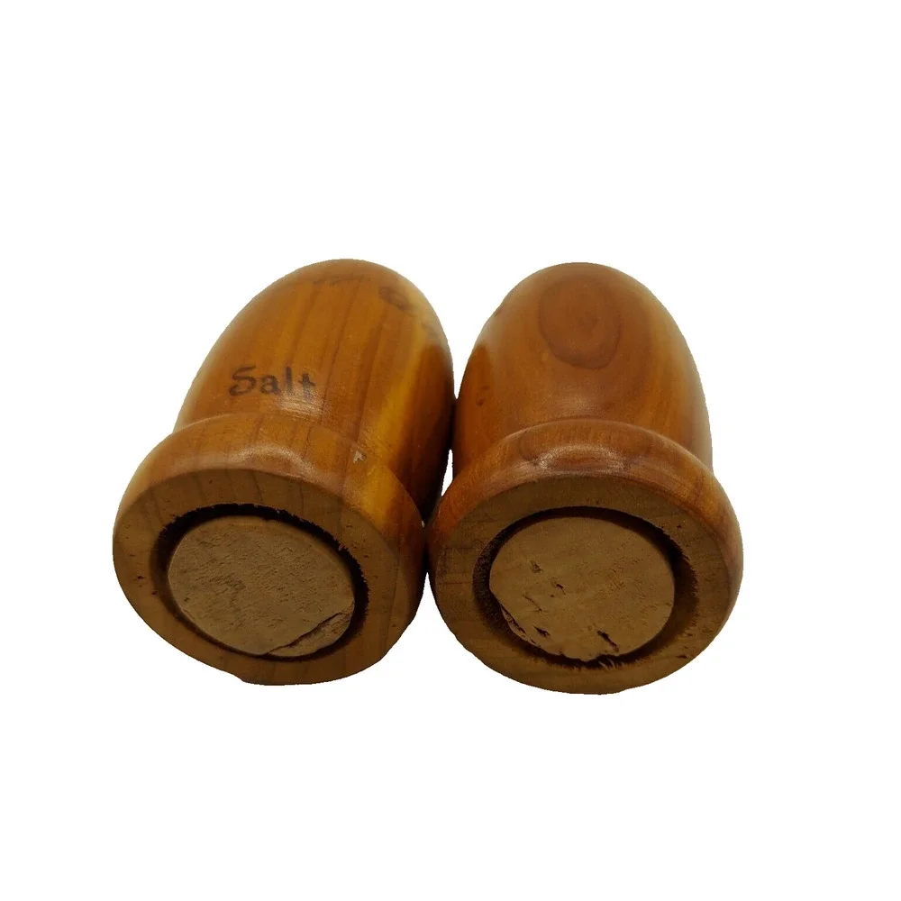 VTG Wooden Salt & Pepper Shakers Bagnell Dam Souvenirs Missouri Lake of Ozarks